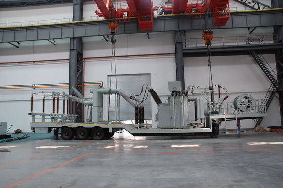 132kv पूर्वनिर्मित मोबाइल ट्रांसफार्मर सबस्टेशन आपातकालीन वाहन घुड़सवार